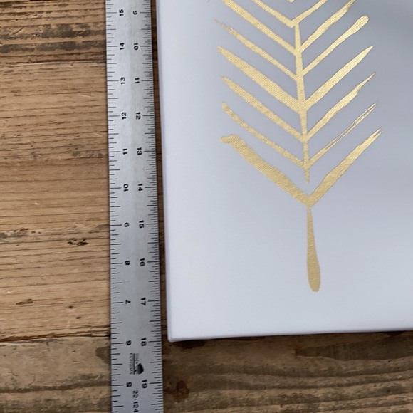 white and gold canvas artwork - Picture 8 of 9